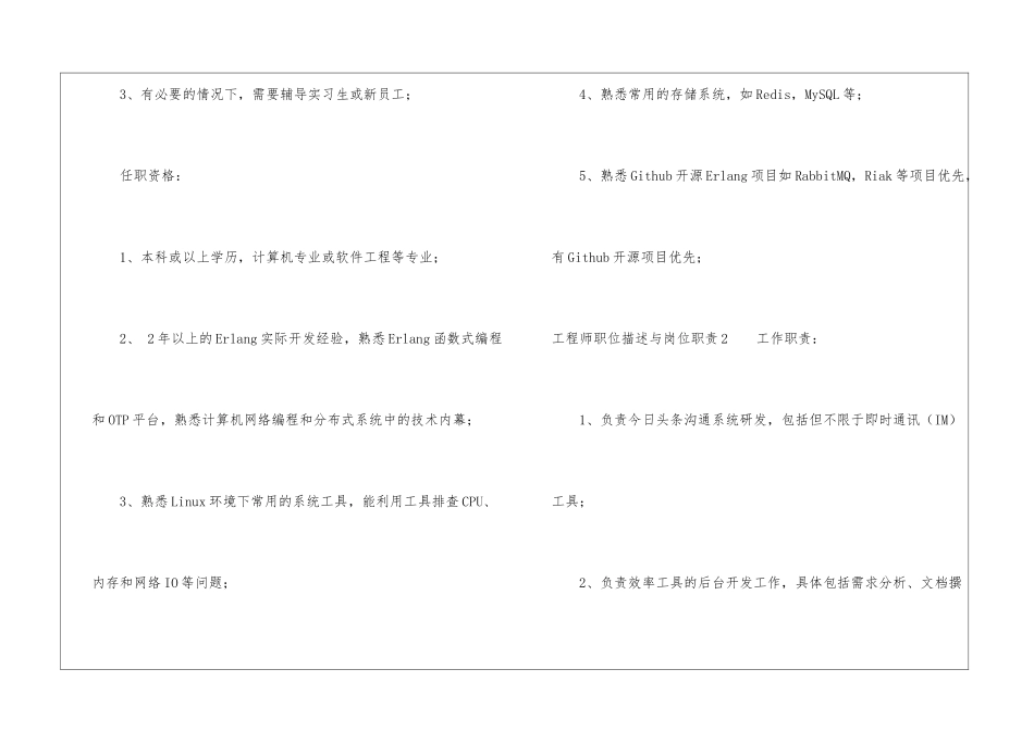 工程师职位描述与岗位职责_第2页
