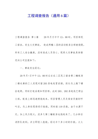 工程调查报告