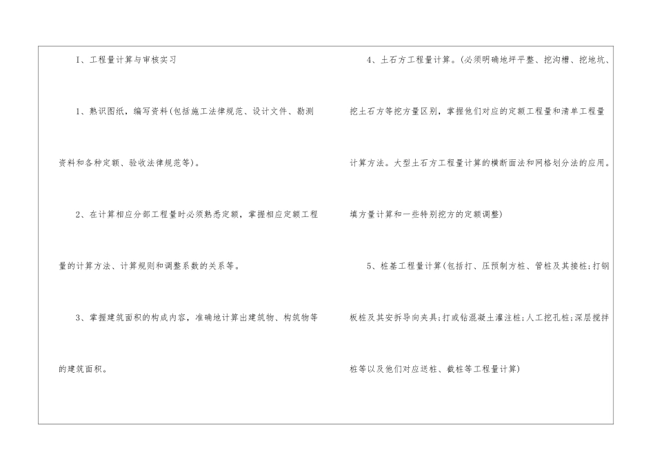 工程造价专业毕业实习计划_第2页