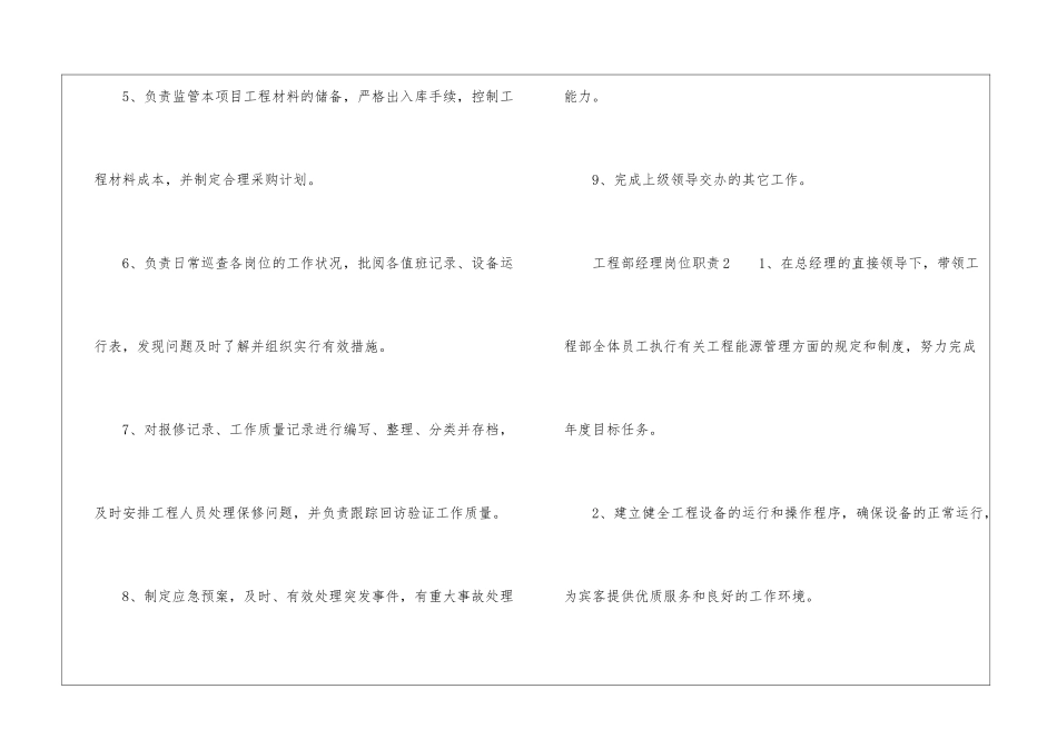 工程部经理岗位职责_第2页