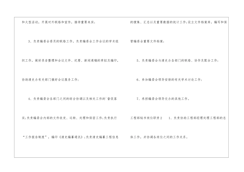 工程部秘书岗位职责_第2页