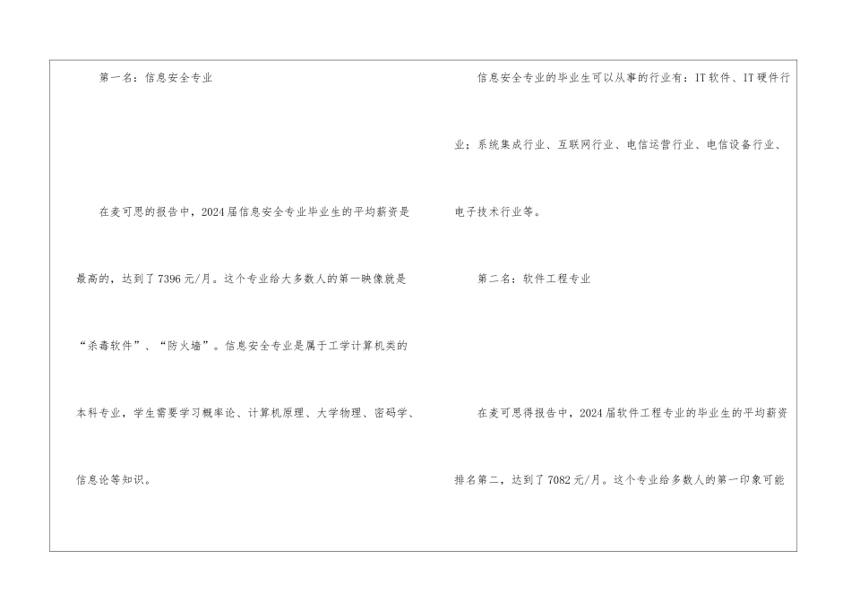 工资高的专业有哪些？学什么专业工资高？_第2页