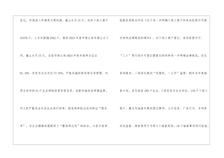 市场监督管理局上半年情况工作总结_第2页