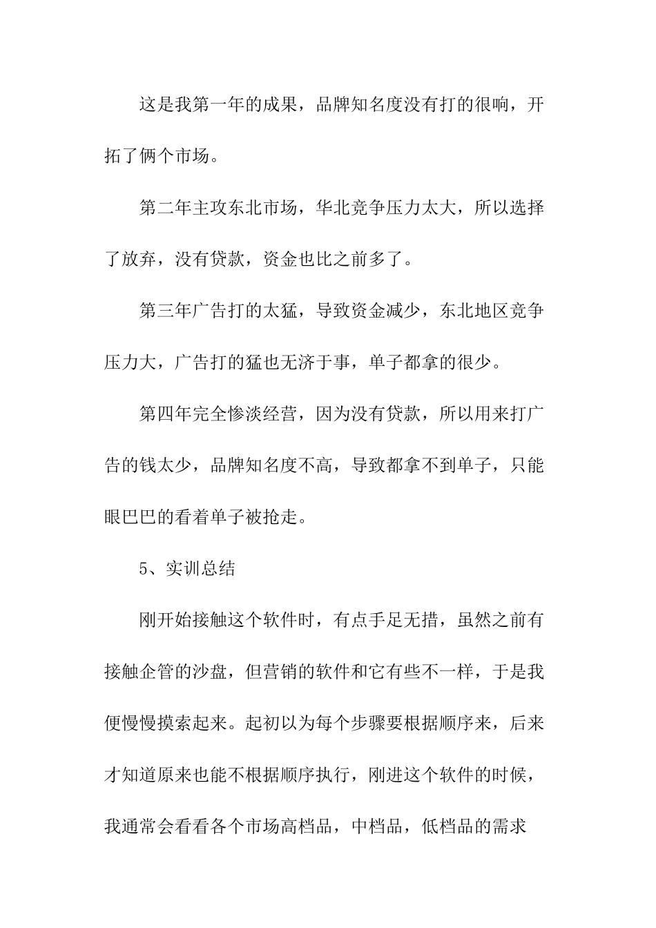 市场营销模拟实训报告_第2页