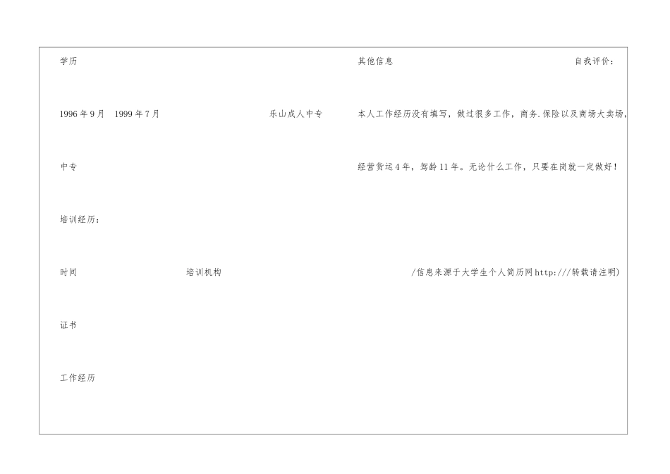 市场营销简历_第3页