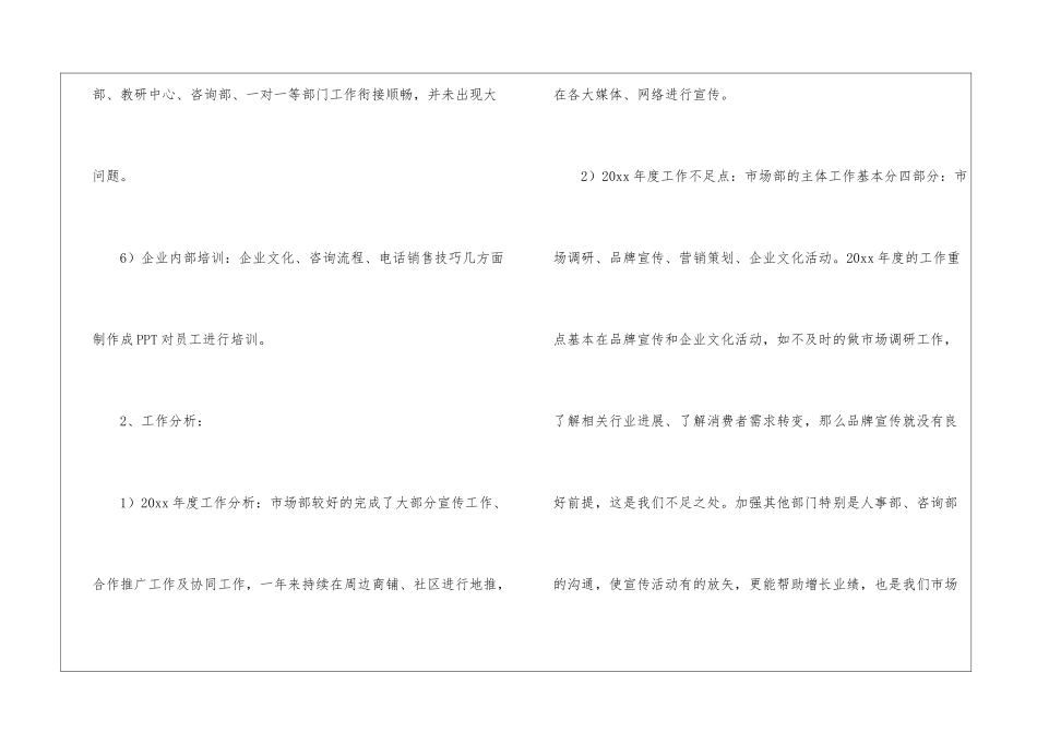 市场部主管年终工作总结_第3页