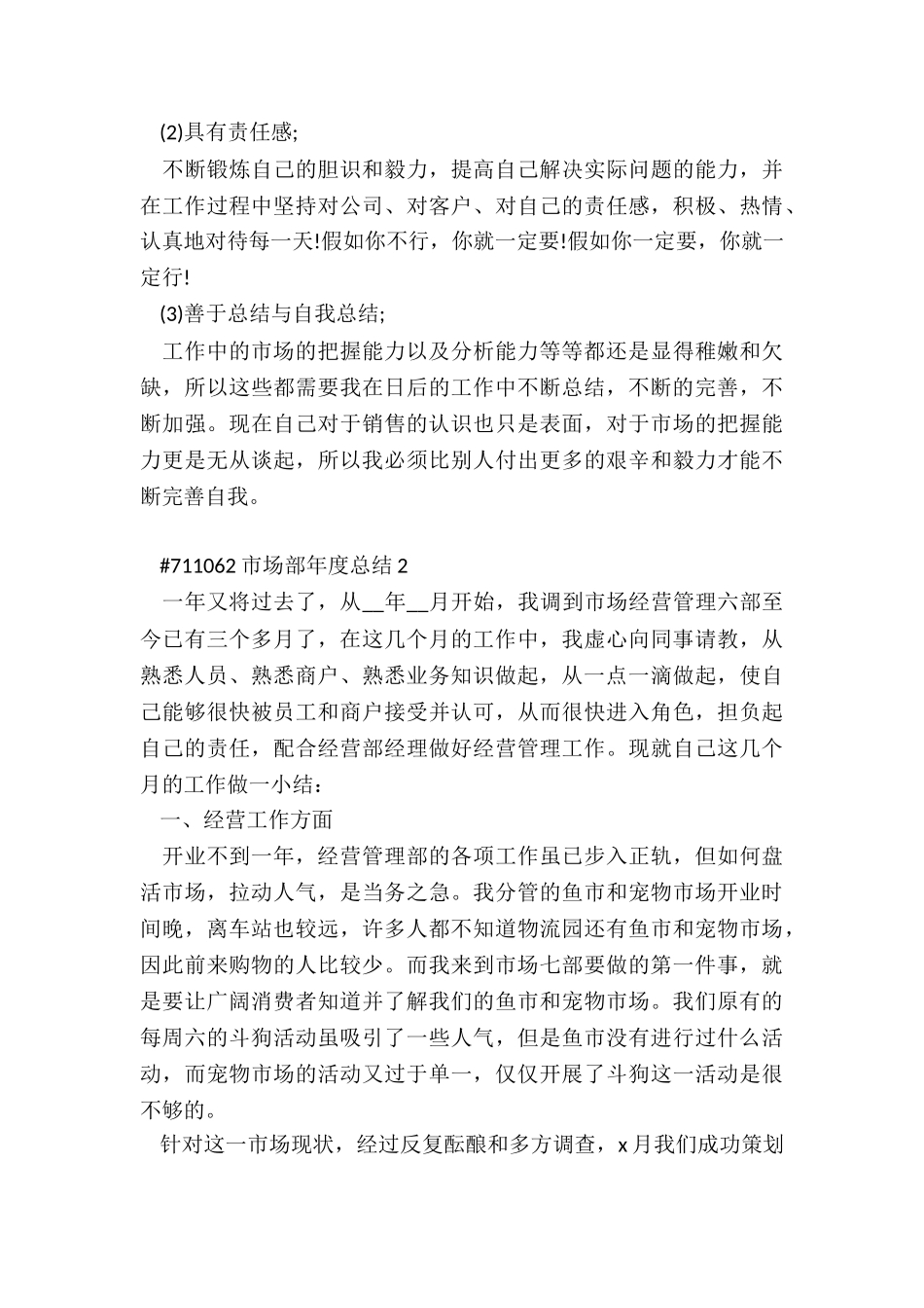 市场部年度总结5篇_第2页