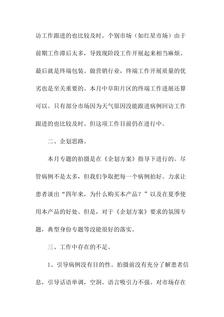 市场部月份工作总结_第2页