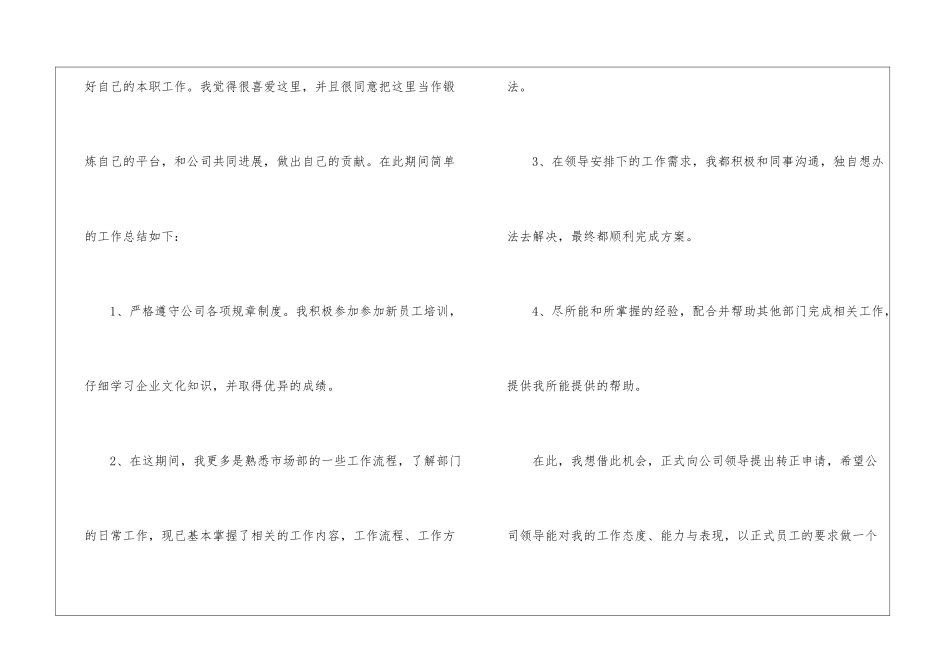 市场部试用期个人工作总结_第2页