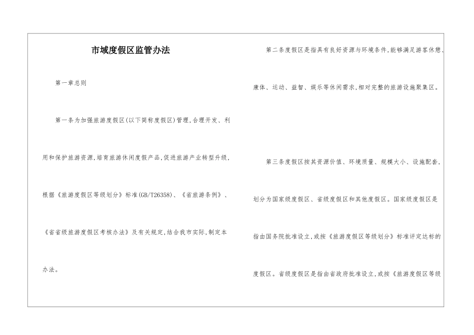 市域度假区监管办法_第1页