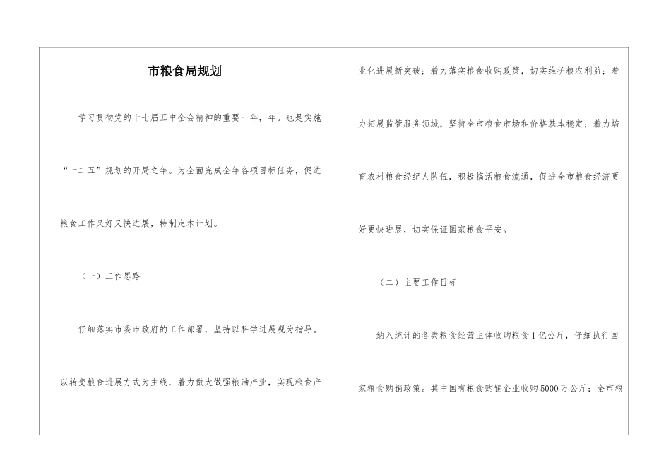 市粮食局规划_第1页