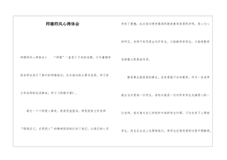 师德师风心得体会