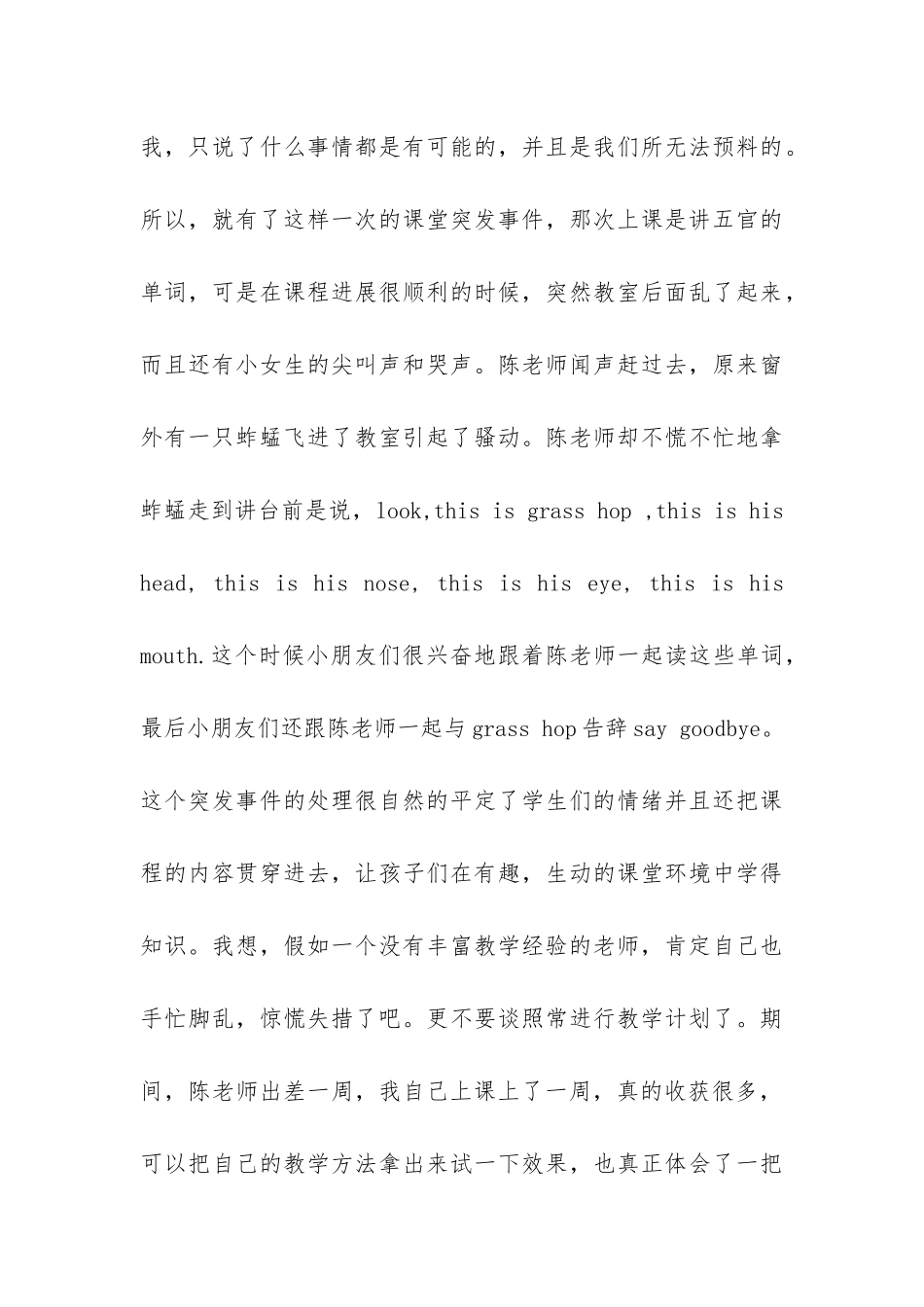 师范生毕业实习报告-_第3页