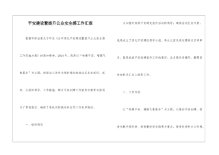 平安建设暨提升公众安全感工作汇报