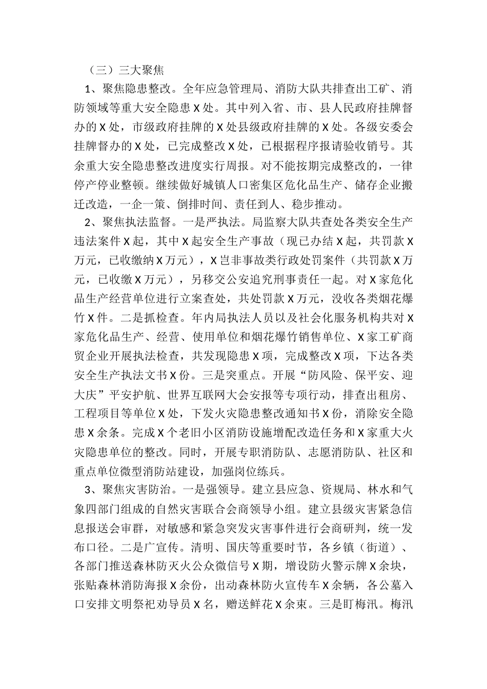 年X县安全生产和应急管理工作总结_第2页