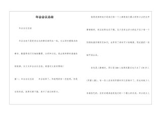 年会会议总结