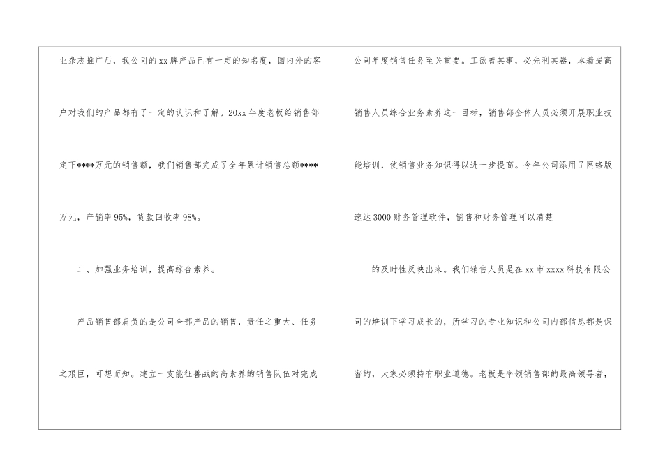 年度销售工作总结_第2页