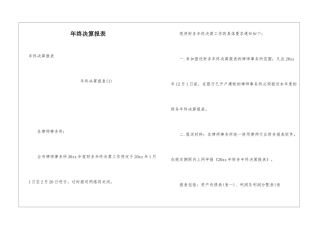 年终决算报表