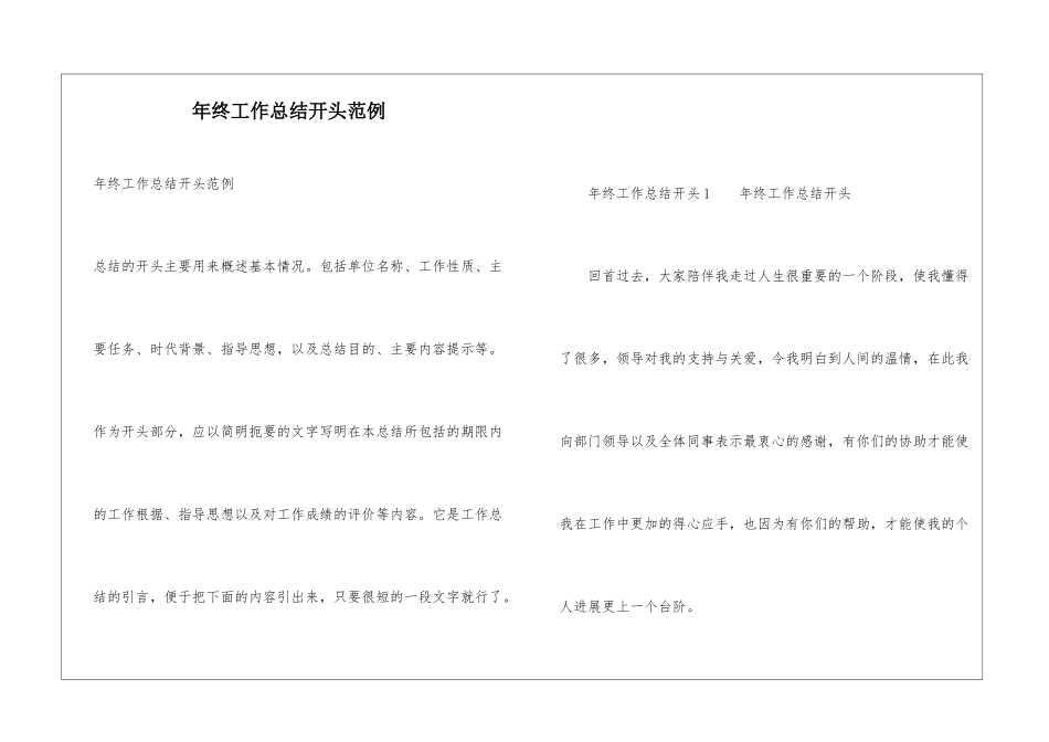 年终工作总结开头范例_第1页