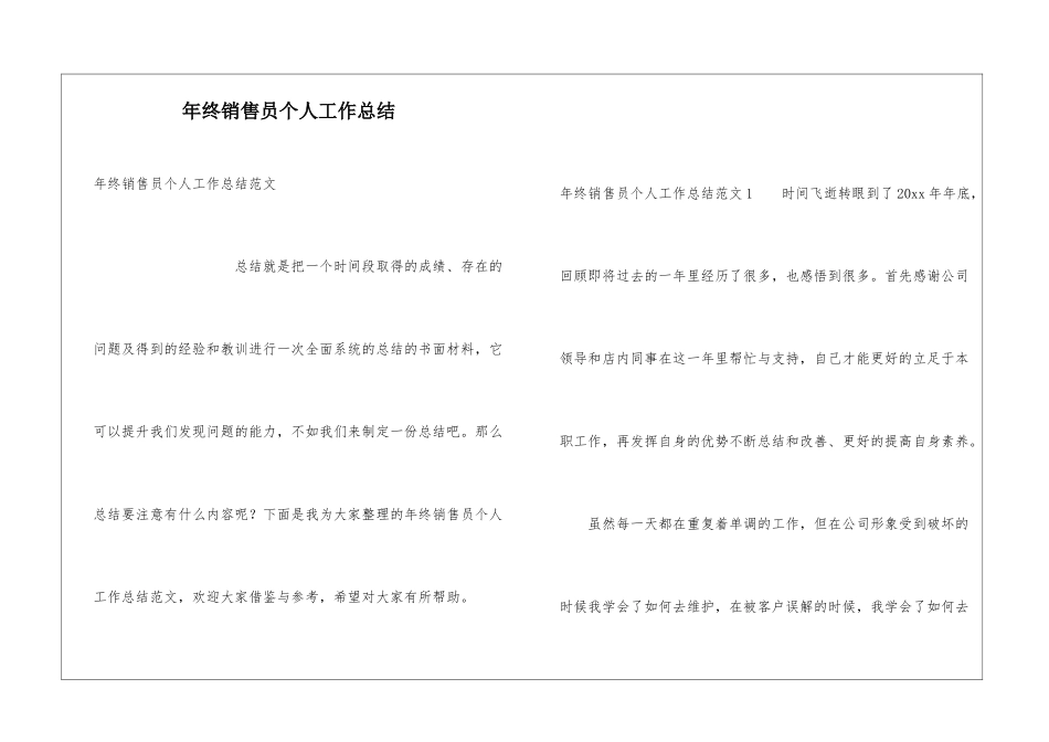年终销售员个人工作总结_第1页