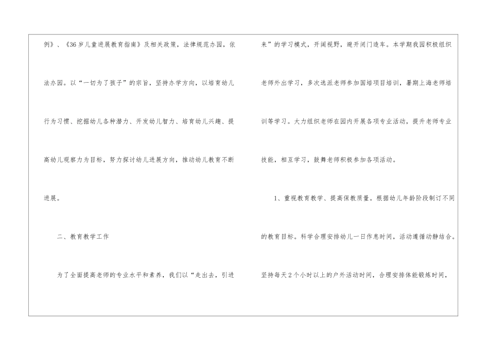 幼儿园园务2024工作总结_第2页