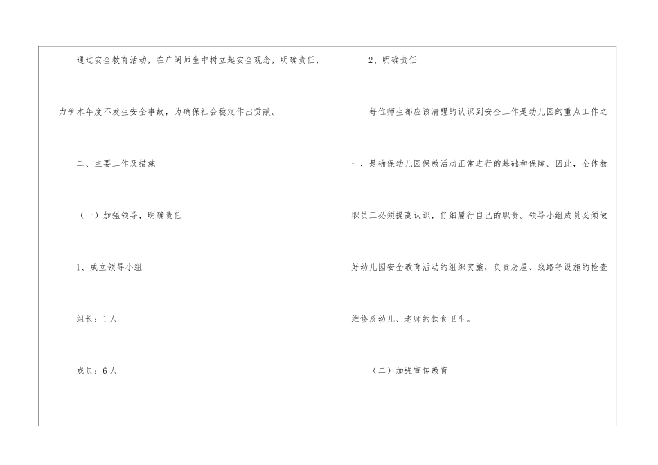 幼儿园安全春季工作计划4篇_第2页