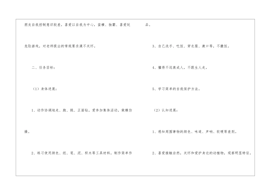 幼儿园小班工作计划(通用15篇)_第2页