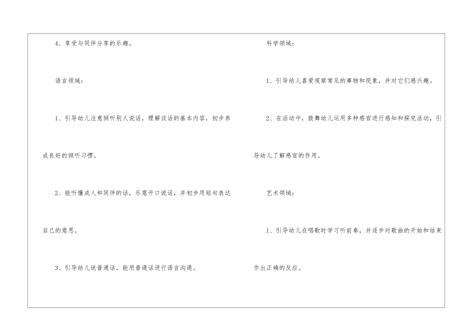 幼儿园小班新开学周计划报告怎样写_第2页