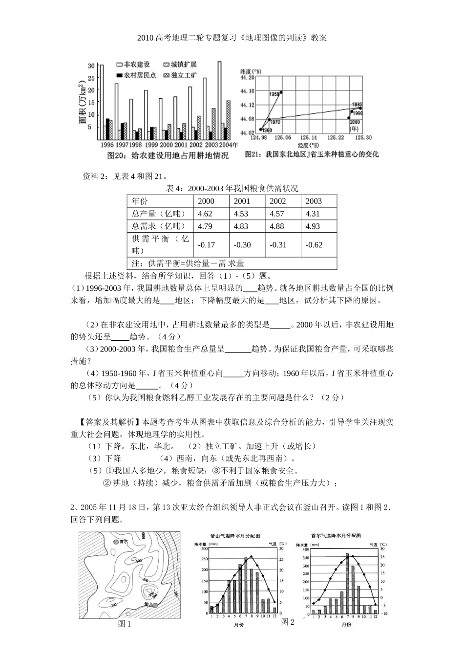 2010高考地理二轮专题复习《地理图像判读》教案_第3页