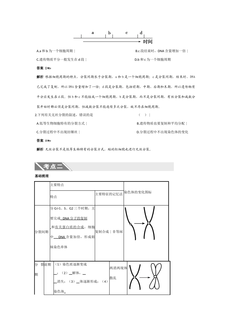 2010高三生物一轮复习-细胞增殖教案_第3页