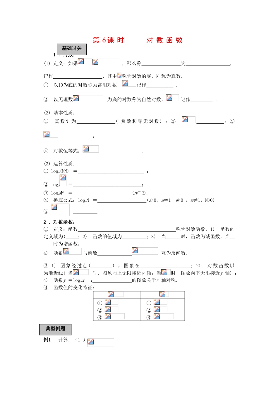 2010高三数学高考《函数》专题学案：对数函数_第1页