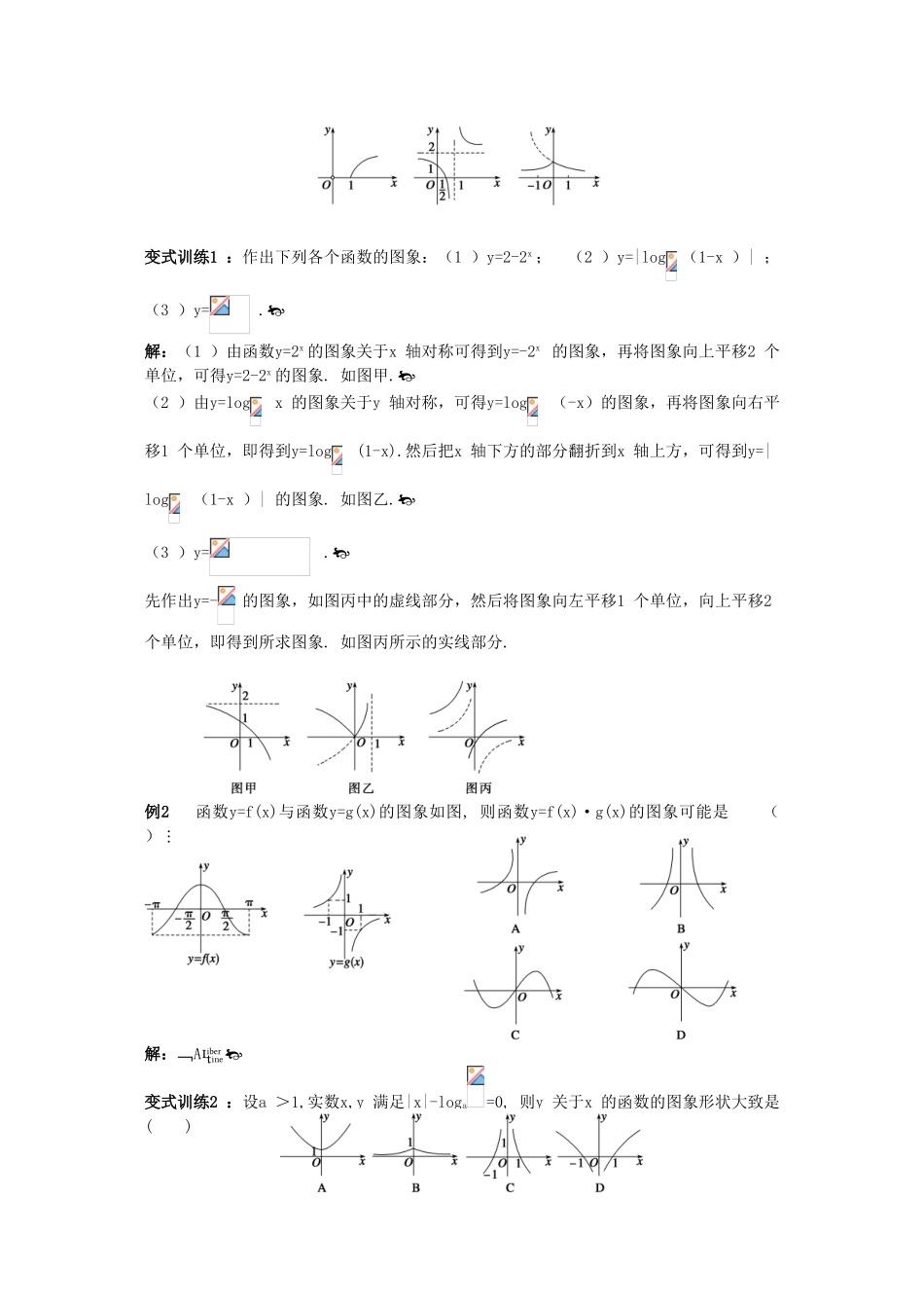 2010高三数学高考《函数》专题学案：函数的图象_第2页