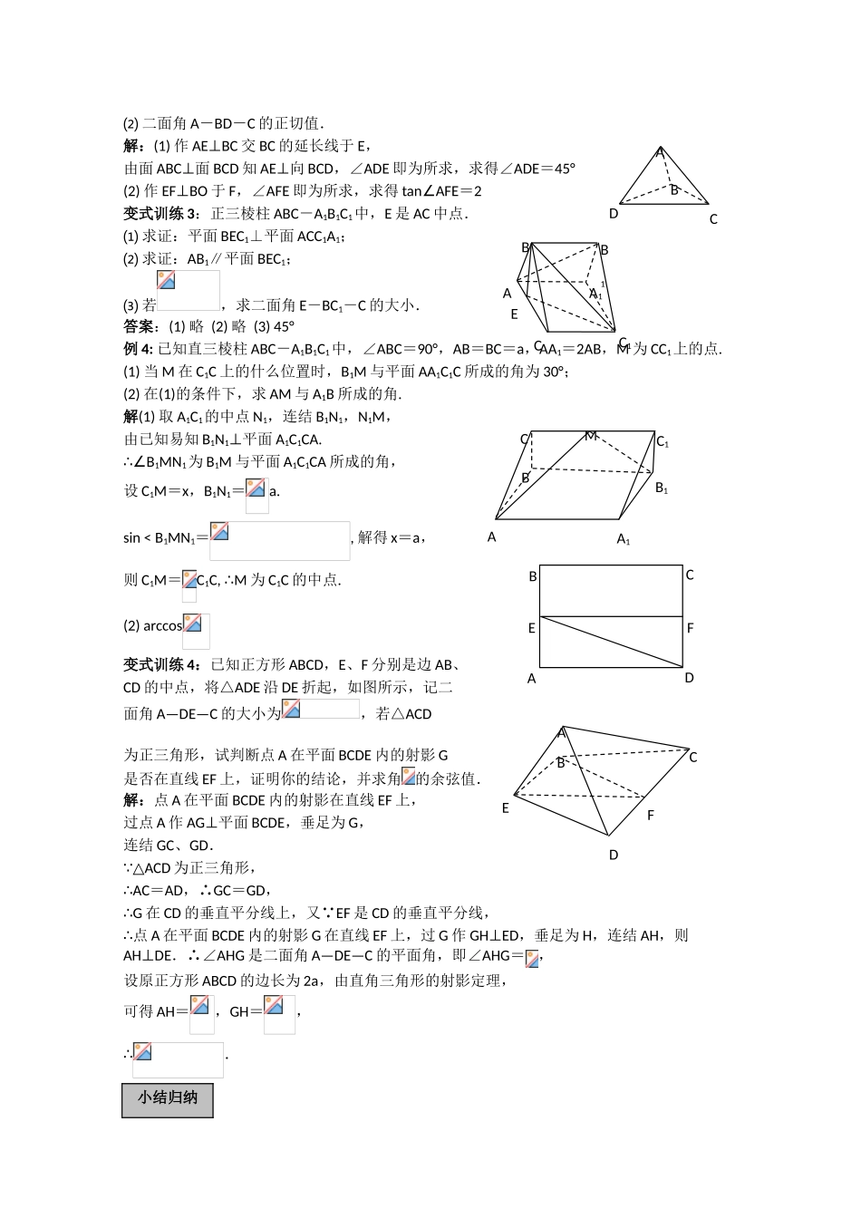 2010高三数学高考《立体几何初步》专题学案：空间的角_第2页