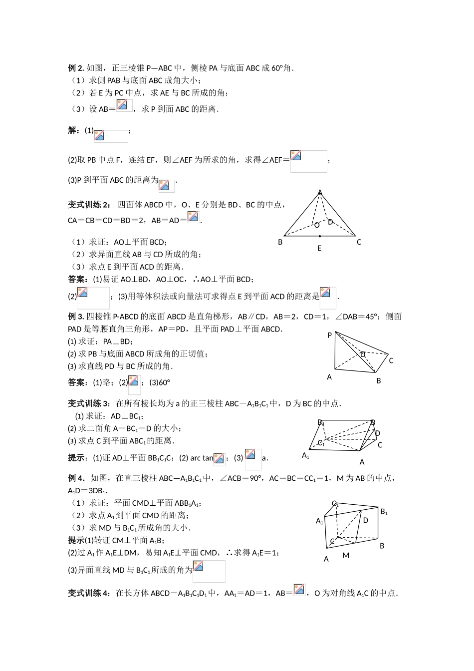 2010高三数学高考《立体几何初步》专题学案：棱柱 棱锥_第2页