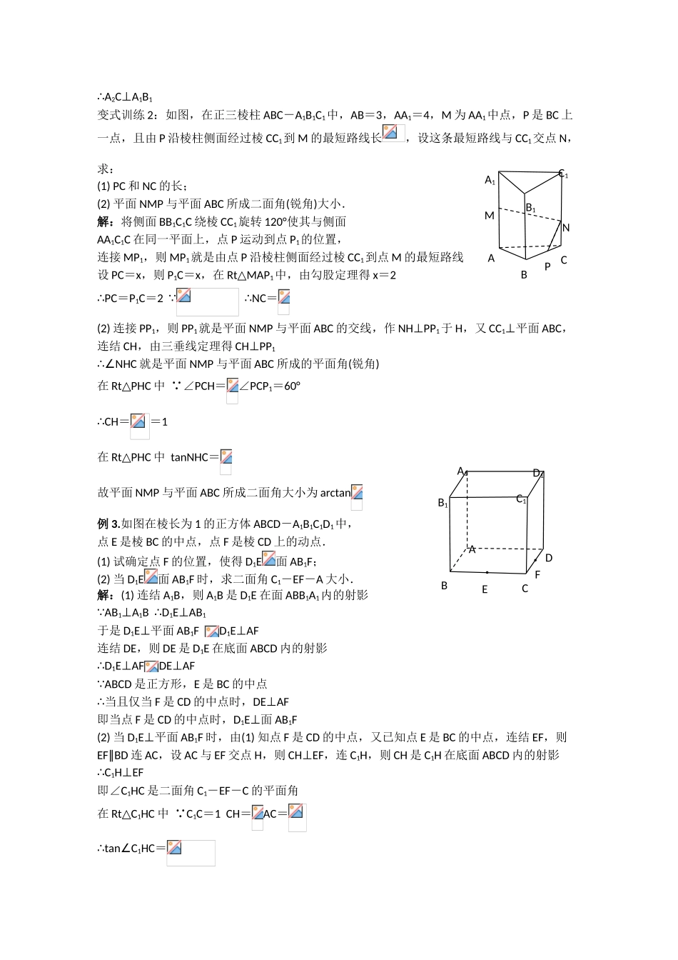 2010高三数学高考《立体几何初步》专题学案：三垂线定理_第2页