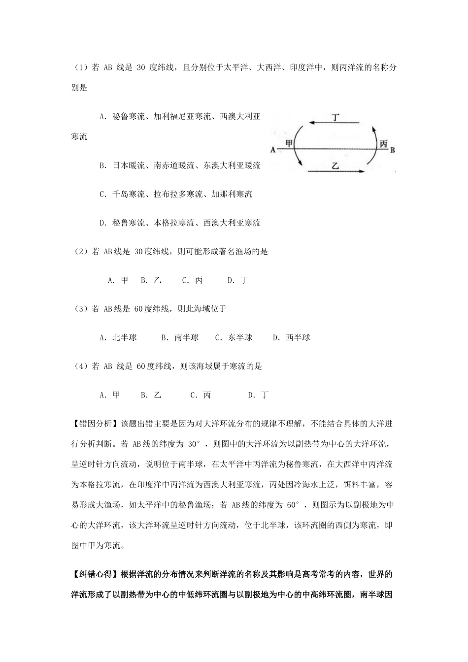 2010年高考地理纠错笔记-自然地理（5）_第2页