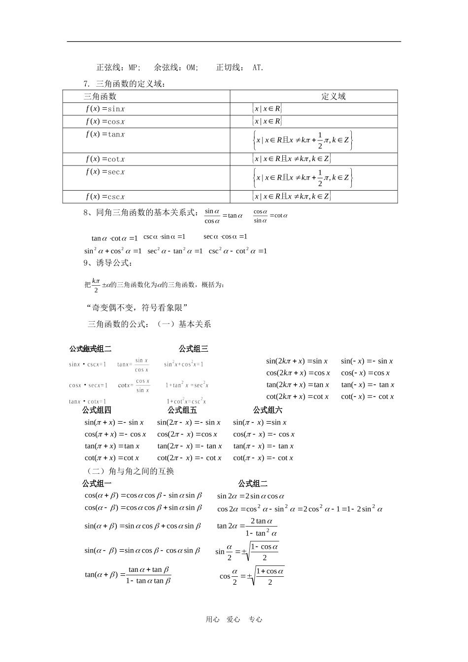 2010高三数学高考冲刺：精彩十五天（第12天）第四章 三角函数学案_第3页