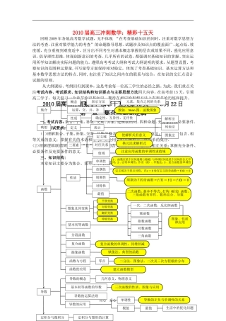 2010高三数学高考冲刺：精彩十五天（第15天）第一章 集合与简易逻辑学案
