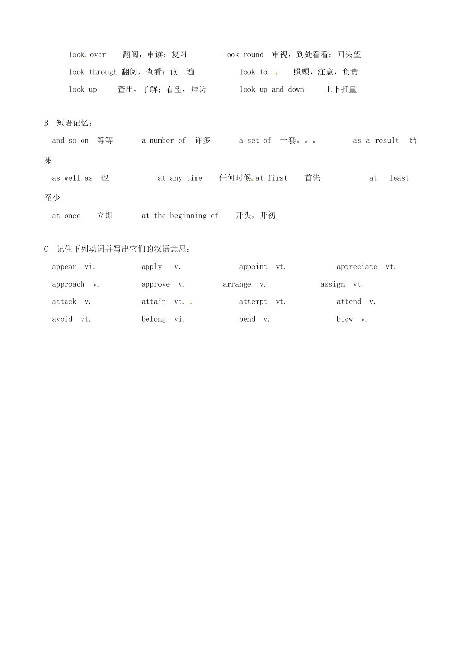 2011届高考英语 知识复习清单（2）_第2页