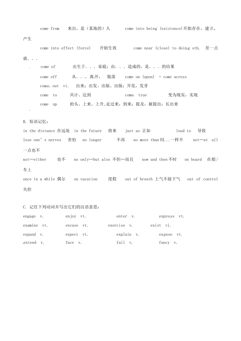 2011届高考英语 知识复习清单（6）_第2页