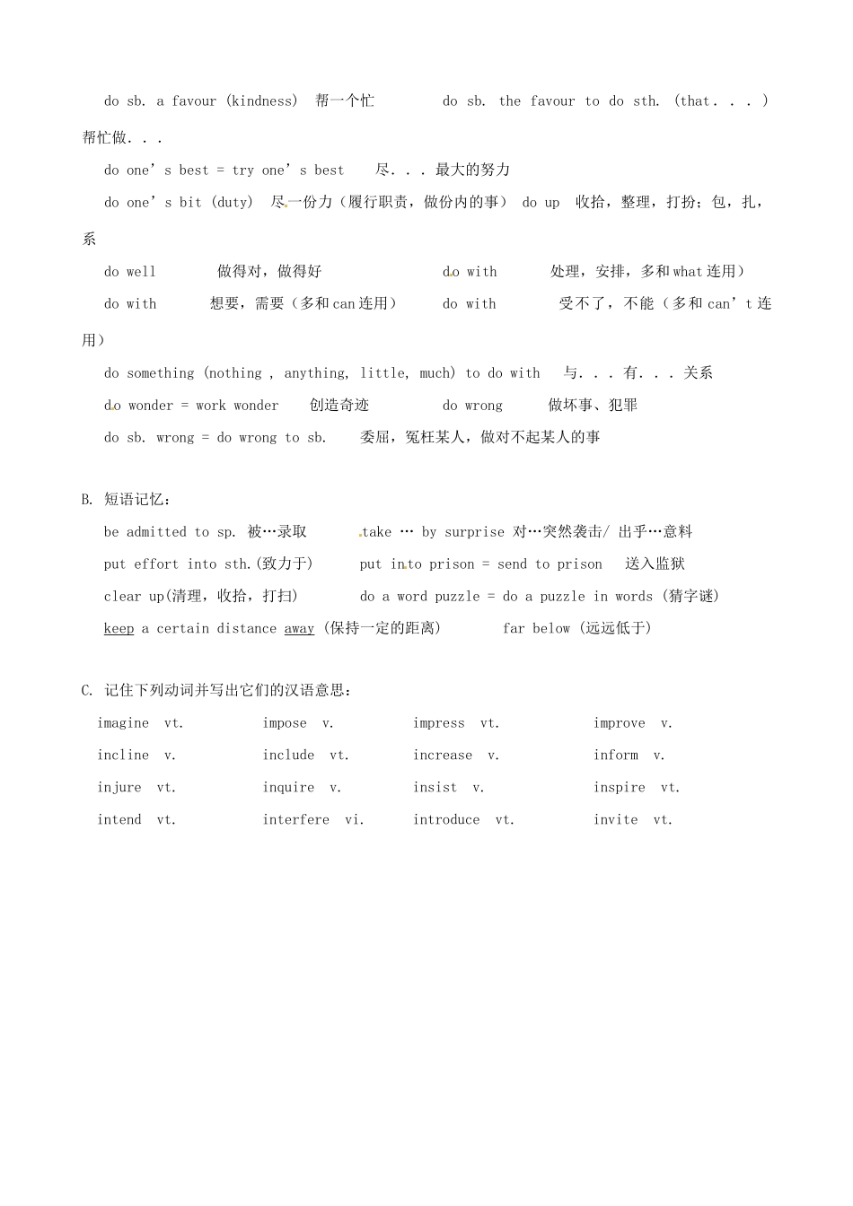 2011届高考英语 知识复习清单（9）_第2页
