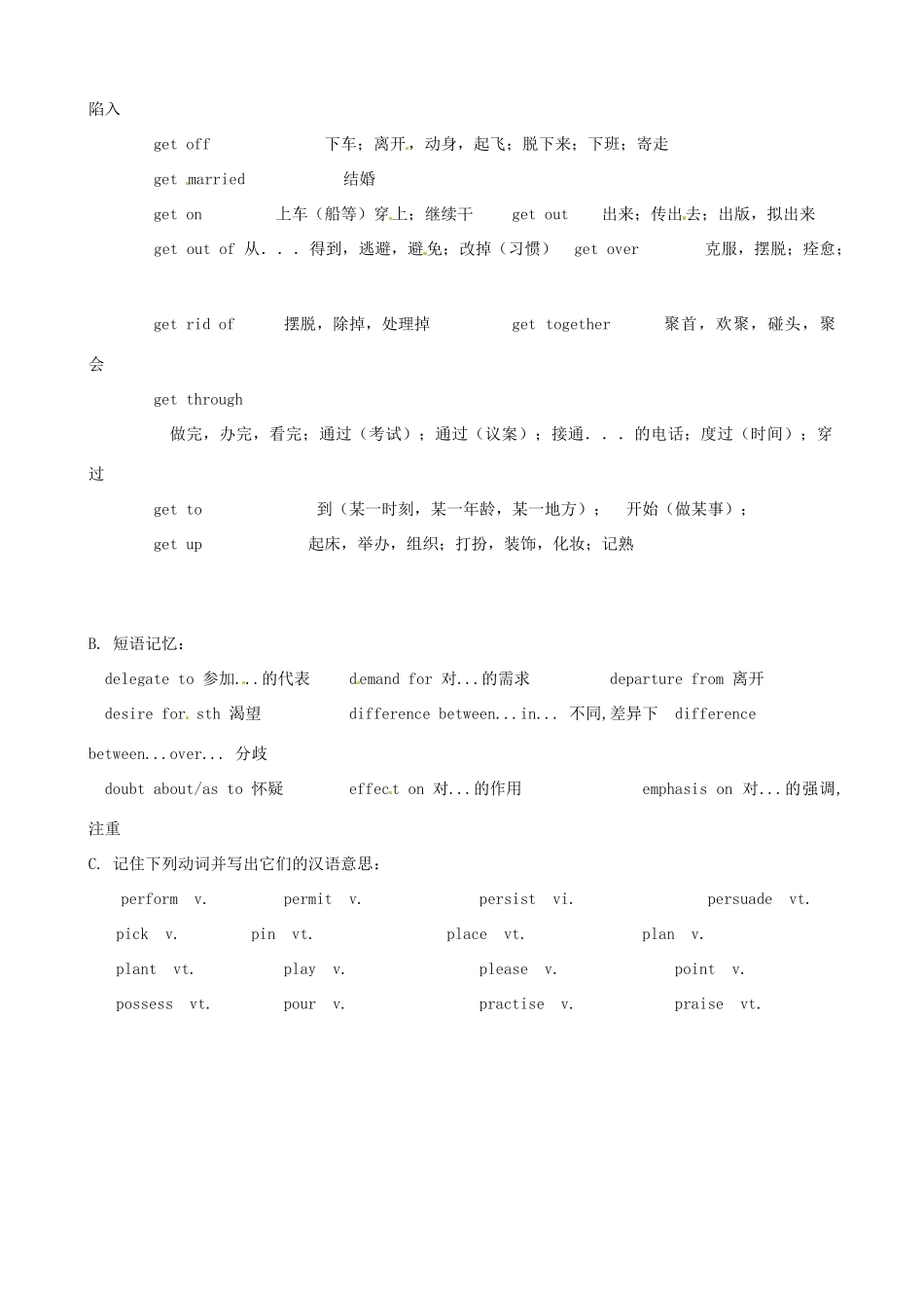 2011届高考英语 知识复习清单（14）_第2页