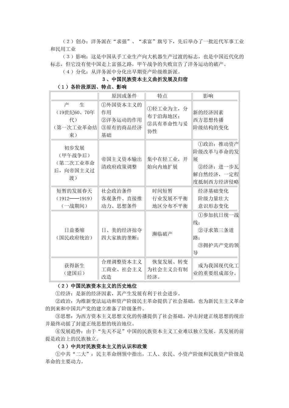 2011届高三历史一轮复习学案 经济文明史 专题十一 近现代中国社会经济 新人教版_第2页