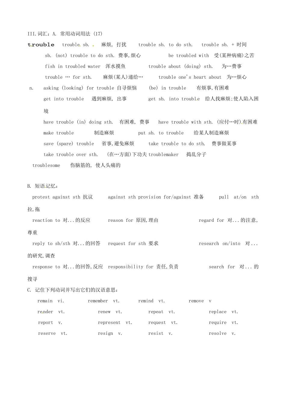 2011届高考英语 知识复习清单（17）_第2页