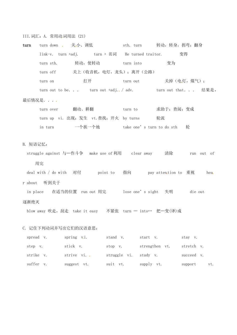 2011届高考英语 知识复习清单（21）_第2页