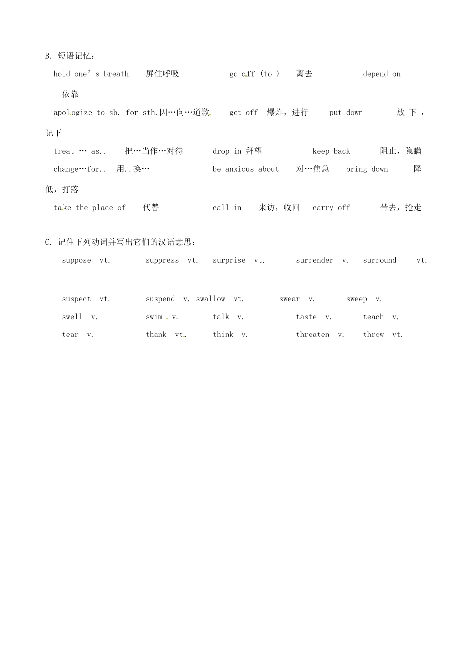 2011届高考英语 知识复习清单（22）_第2页