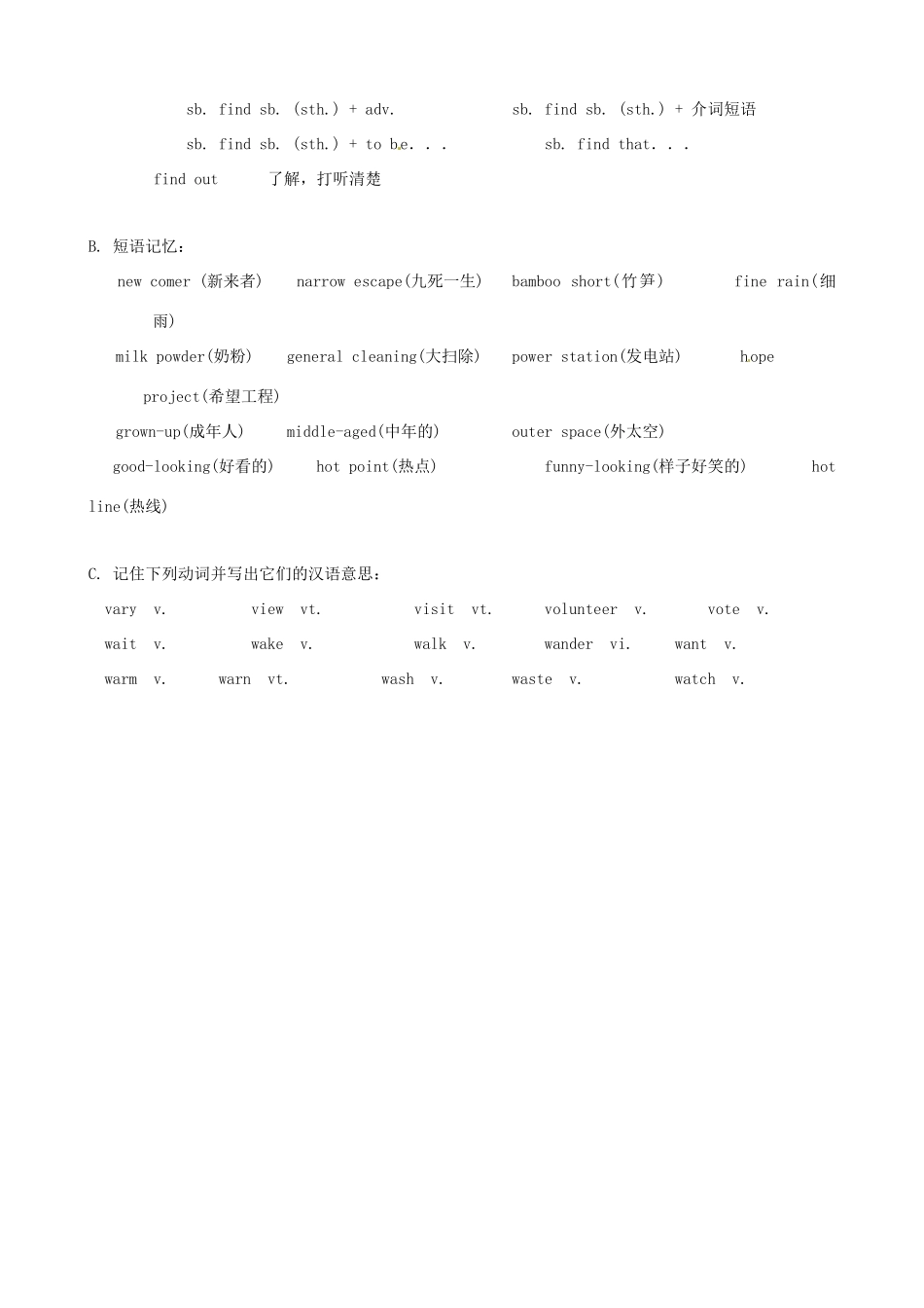 2011届高考英语 知识复习清单（24）_第2页
