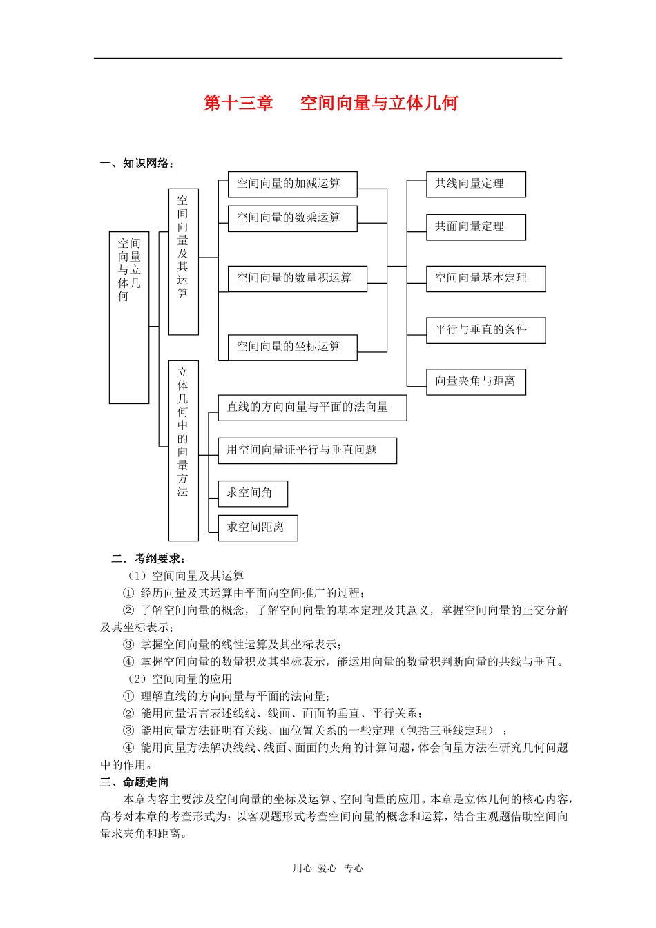 2010高三数学高考第一轮复习向量复习教案：空间向量及其运算_第1页