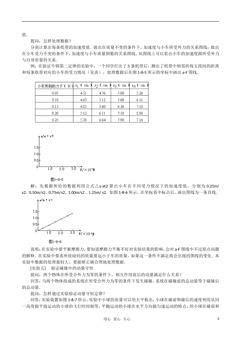 2010高考物理一轮复习 力学实验综合学案 新人教版_第3页
