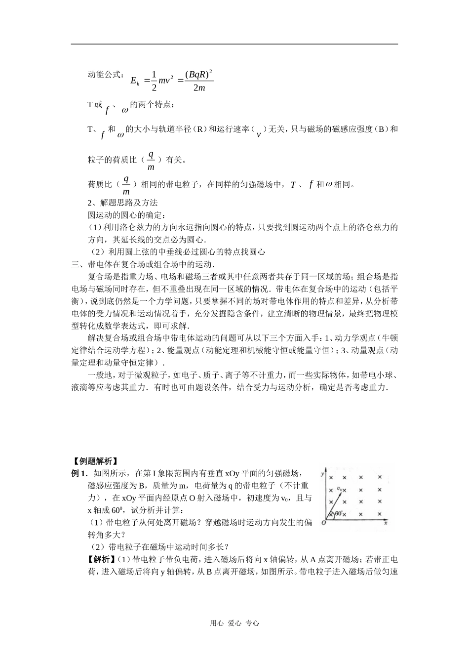 2010高考物理专题复习精品学案―― 磁场、带电粒子在复合场中的运动_第2页